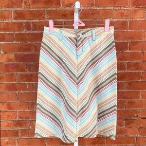 Y2K colorful striped skirt